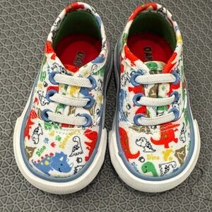 Colorful Dinosaur Print Kids Shoes